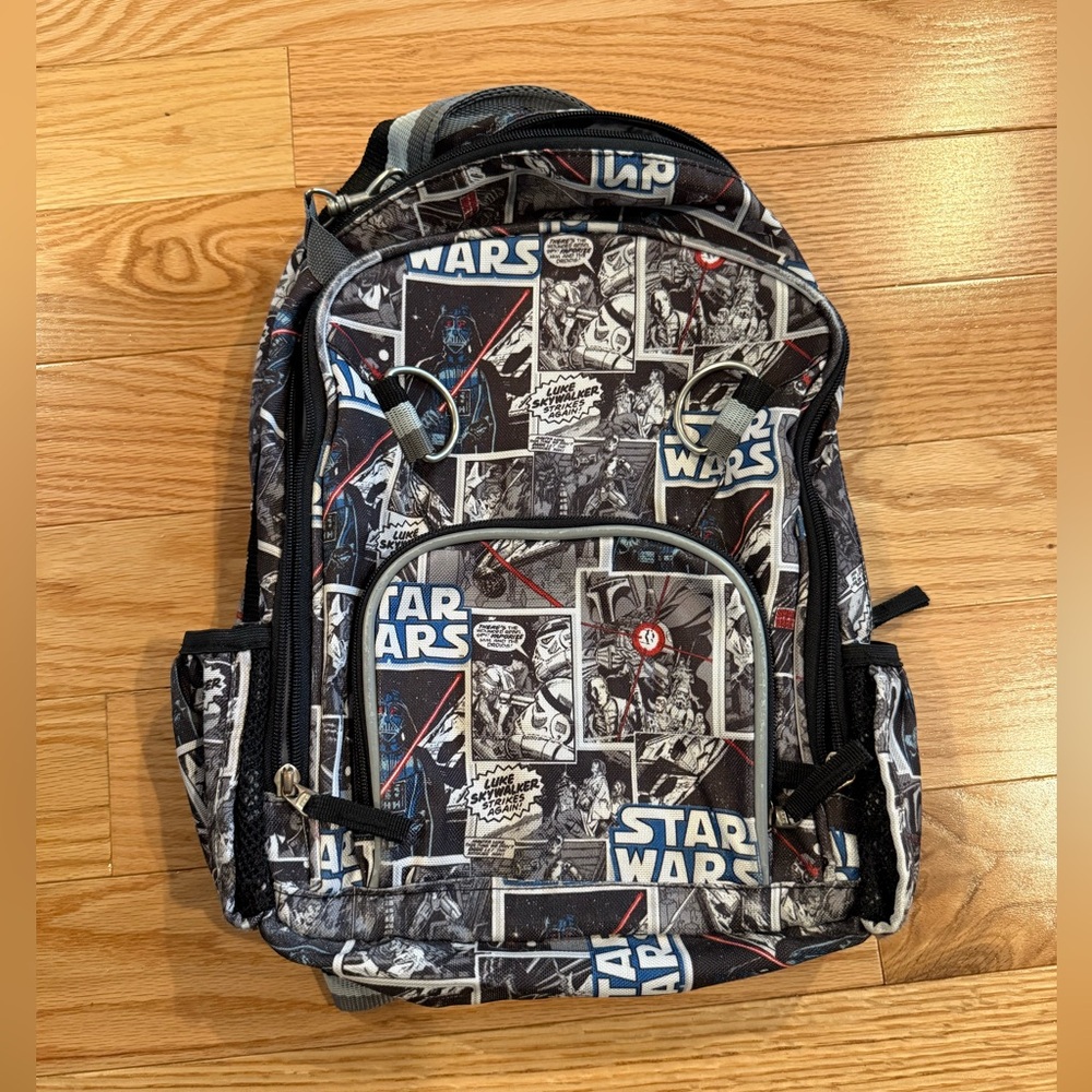 Pottery Barn Kids Star Wars Black and White Comic Backpack